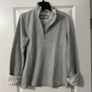 Orvis 1/4 zip pullover with flip cuffs